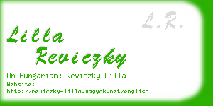 lilla reviczky business card